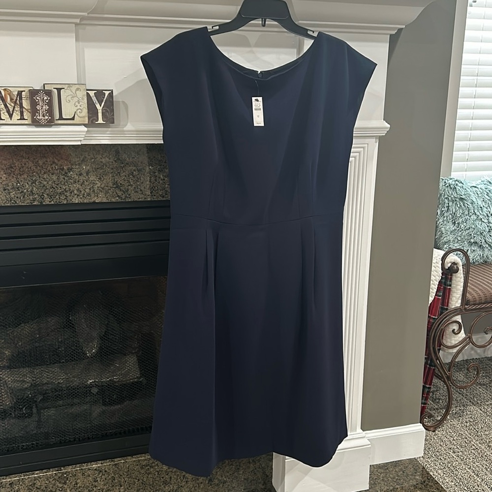 Talbots Women's Size 12 Navy Blue Dress New With Tags $159